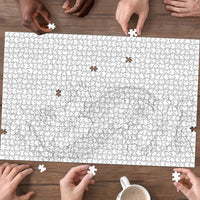 Tokelau White Sunday Puzzle Elegant Hibiscus Polynesian Tribal Pattern