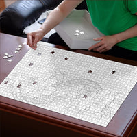 Tokelau White Sunday Puzzle Elegant Hibiscus Polynesian Tribal Pattern