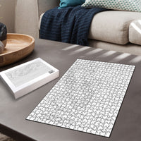 Tokelau White Sunday Puzzle Elegant Hibiscus Polynesian Tribal Pattern