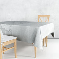 Tokelau White Sunday Tablecloth Elegant Hibiscus Polynesian Tribal Pattern