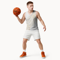 Tonga White Sunday Basketball Jersey Lotu Tamaiti Tongan Kupesi Pattern