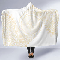 Tonga White Sunday Hooded Blanket Lotu Tamaiti Tongan Kupesi Pattern