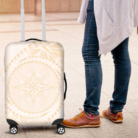 Tonga White Sunday Luggage Cover Lotu Tamaiti Tongan Kupesi Pattern