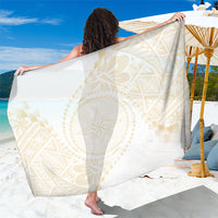 Tonga White Sunday Sarong Lotu Tamaiti Tongan Kupesi Pattern
