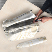 Tonga White Sunday Umbrella Lotu Tamaiti Tongan Kupesi Pattern