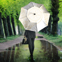 Tonga White Sunday Umbrella Lotu Tamaiti Tongan Kupesi Pattern
