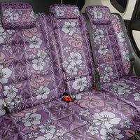 Hawaii Vintage Violet Hibiscus Tapa Pattern Back Car Seat Cover LT05 - Polynesian Pride