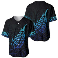 Aotearoa New Zealand Baseball Jersey Koru Fern Blue Gradient