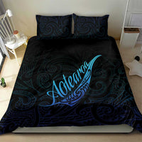 Aotearoa New Zealand Bedding Set Koru Fern Blue Gradient