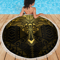 Polynesia Beach Blanket With Christian Cross LT05 - Wonder Print Shop