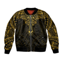 Personalized Polynesia Bomber Jacket With Christian Cross LT05 Unisex Gold - Polynesian Pride