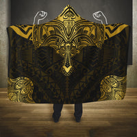 Polynesia Hooded Blanket With Christian Cross LT05 One Size Gold - Polynesian Pride