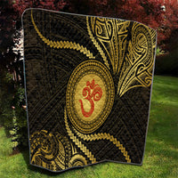 Polynesia Quilt With Hindu Om Symbol LT05 - Polynesian Pride
