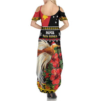Papua New Guinea Christmas Family Matching Summer Maxi Dress and Hawaiian Shirt Bird Of Paradise Hamamas Krismas