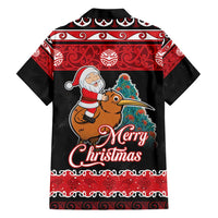 New Zealand Christmas Hawaiian Shirt Funny Santa Riding Kiwi Meri Kirihimete