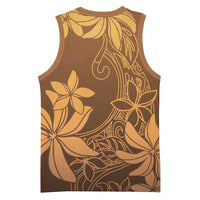 Tiare Tahiti Basketball Jersey Brown Polynesia Motifs - Polynesian Pride