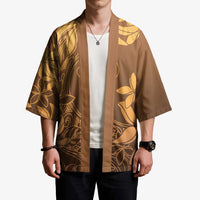 Tiare Tahiti Kimono Brown Polynesia Motifs - Polynesian Pride