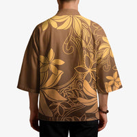 Tiare Tahiti Kimono Brown Polynesia Motifs - Polynesian Pride