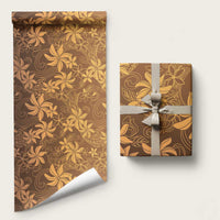 Tiare Tahiti Wrapping Paper Brown Polynesia Motifs - Polynesian Pride