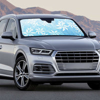 Tiare Tahiti Auto Sun Shade Blue Polynesia Motifs - Polynesian Pride