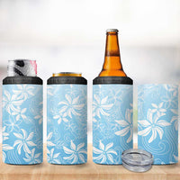 Tiare Tahiti 4 in 1 Can Cooler Tumbler Blue Polynesia Motifs - Polynesian Pride