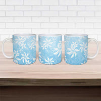 Tiare Tahiti Ceramic Mug Blue Polynesia Motifs - Polynesian Pride