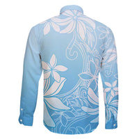 Tiare Tahiti Family Matching Off Shoulder Short Dress and Hawaiian Shirt Blue Polynesia Motifs - Polynesian Pride