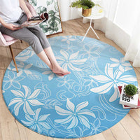 Tiare Tahiti Round Carpet Blue Polynesia Motifs LT05 - Polynesian Pride