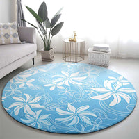 Tiare Tahiti Round Carpet Blue Polynesia Motifs LT05 - Polynesian Pride