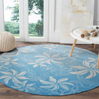 Tiare Tahiti Round Carpet Blue Polynesia Motifs LT05 - Polynesian Pride