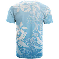 Tiare Tahiti T Shirt Blue Polynesia Motifs - Polynesian Pride