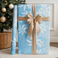 Tiare Tahiti Wrapping Paper Blue Polynesia Motifs - Polynesian Pride