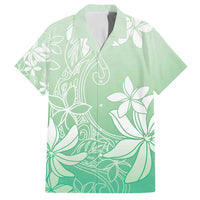 Tiare Tahiti Family Matching Long Sleeve Bodycon Dress and Hawaiian Shirt Matcha Polynesia Motifs - Polynesian Pride