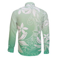 Tiare Tahiti Family Matching Long Sleeve Bodycon Dress and Hawaiian Shirt Matcha Polynesia Motifs - Polynesian Pride