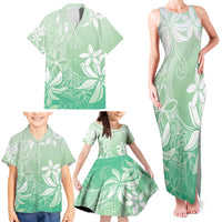 Tiare Tahiti Family Matching Tank Maxi Dress and Hawaiian Shirt Matcha Polynesia Motifs - Polynesian Pride