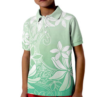 Tiare Tahiti Kid Polo Shirt Matcha Polynesia Motifs - Polynesian Pride