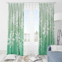 Tiare Tahiti Window Curtain Matcha Polynesia Motifs - Polynesian Pride