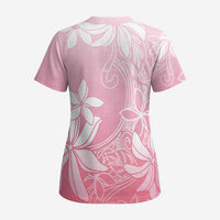 Tiare Tahiti Scrub Top Pink Polynesia Motifs - Polynesian Pride