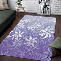 Tiare Tahiti Area Rug Purple Polynesia Motifs - Polynesian Pride