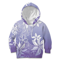 Tiare Tahiti Kid Hoodie Purple Polynesia Motifs - Polynesian Pride