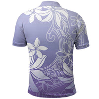 Tiare Tahiti Polo Shirt Purple Polynesia Motifs - Polynesian Pride