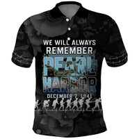 Personalized Pearl Harbor Remembrance Day Polo Shirt We Will Always Remember LT05 Black - Polynesian Pride