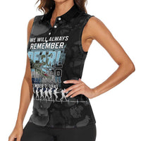Personalized Pearl Harbor Remembrance Day Women Sleeveless Polo Shirt We Will Always Remember