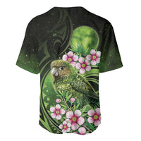 New Zealand Aotearoa Kakapo Baseball Jersey Maori Pattern With Manuka Galaxy Style LT05 - Polynesian Pride