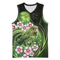 New Zealand Aotearoa Kakapo Basketball Jersey Maori Pattern With Manuka Galaxy Style - Polynesian Pride