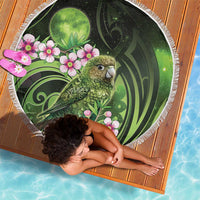 New Zealand Aotearoa Kakapo Beach Blanket Maori Pattern With Manuka Galaxy Style - Polynesian Pride
