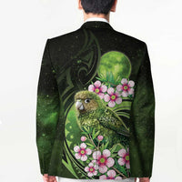 New Zealand Aotearoa Kakapo Blazer Maori Pattern With Manuka Galaxy Style - Polynesian Pride