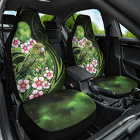 New Zealand Aotearoa Kakapo Car Seat Cover Maori Pattern With Manuka Galaxy Style - Polynesian Pride