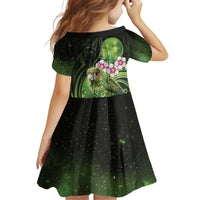 New Zealand Aotearoa Kakapo Family Matching Long Sleeve Bodycon Dress and Hawaiian Shirt Maori Pattern With Manuka Galaxy Style LT05 - Polynesian Pride