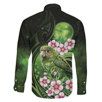 New Zealand Aotearoa Kakapo Family Matching Puletasi and Hawaiian Shirt Maori Pattern With Manuka Galaxy Style LT05 - Polynesian Pride